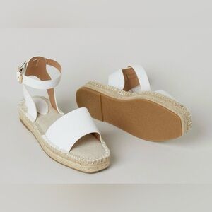 H&M White Espadrille sandals size 7